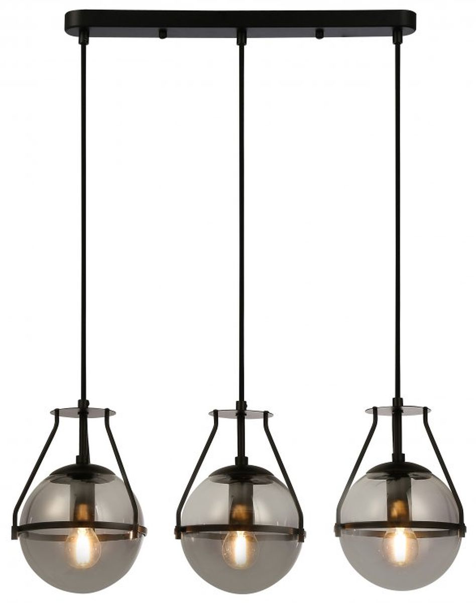 GTV Drop hanglamp 3x25 W zwart-bedampt OS-DRO3-10-DEC