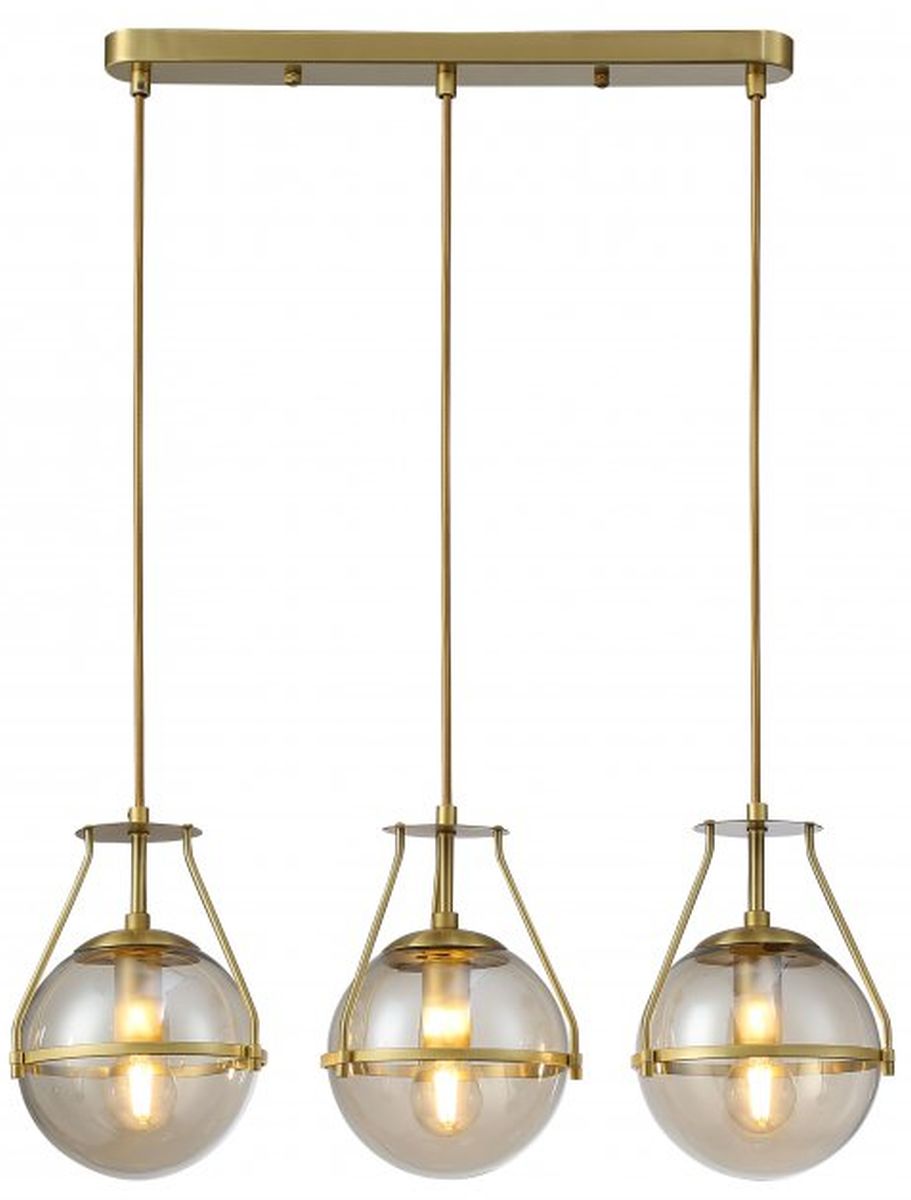 GTV Drop hanglamp 3x25 W doorzichtig-gouden OS-DRO3-40-DEC