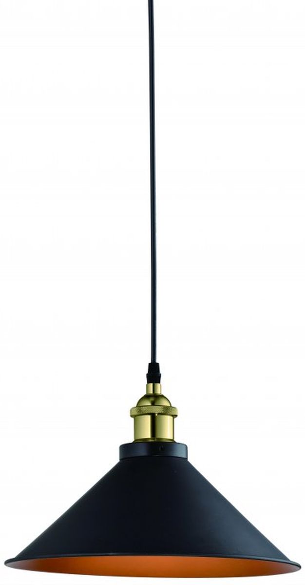 GTV Mani hanglamp 1x40 W zwart-gouden OS-MANI2-11-DEC