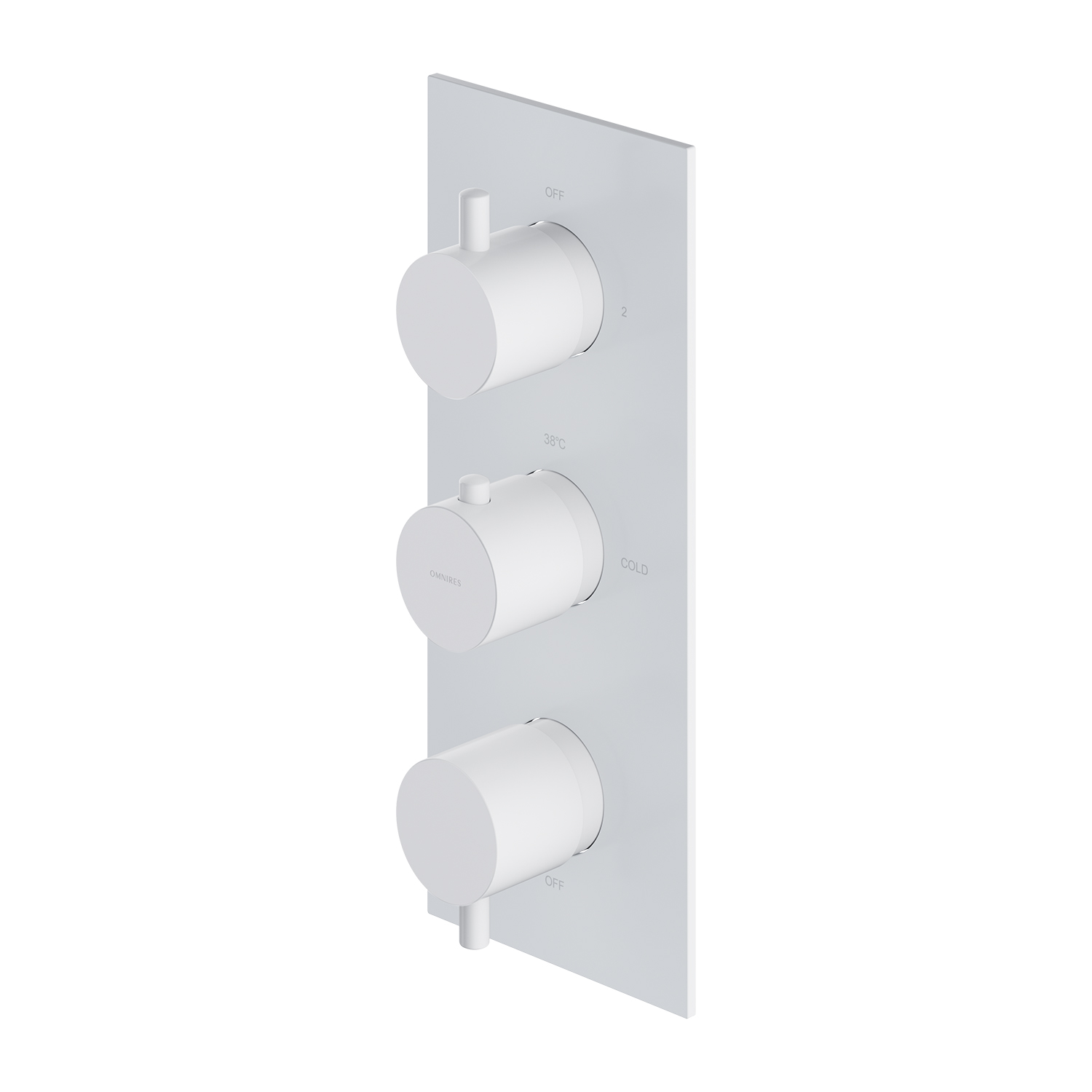 Omnires Y bad- en douchekraan inbouw met thermostaat wit Y1238KROWM