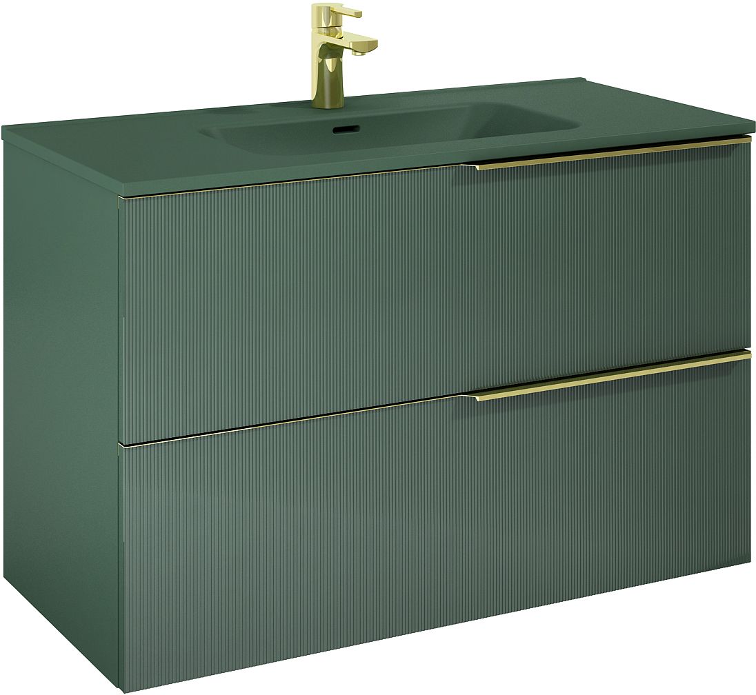 Elita Soho kast 100x45.3x63.5 cm hangend onder de wastafel groen RE011004047010