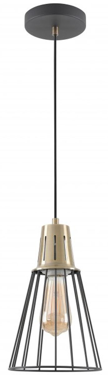 GTV Kaliope hanglamp 1x40 W zwart-gouden OS-KAL-E27-11-DEC