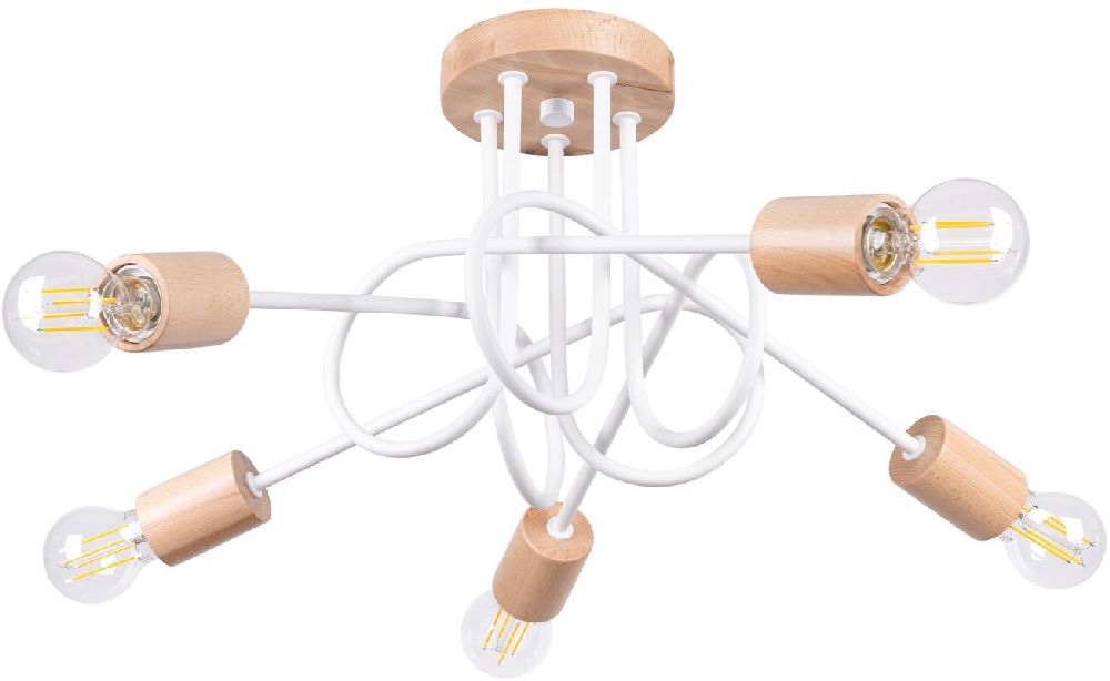 Sollux Lighting Ember plafondlamp 5x15 W wit SL.1475