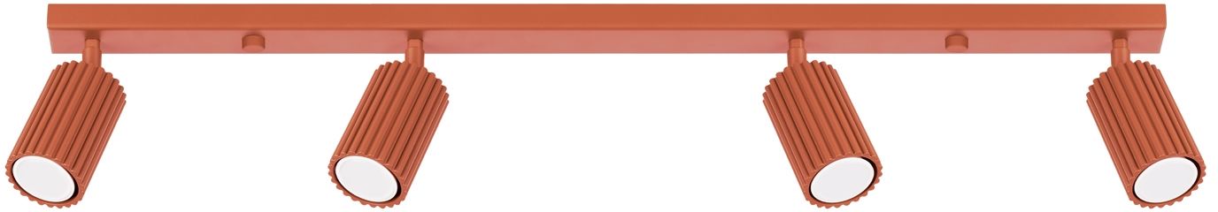 Sollux Lighting Karbon plafondlamp 4x10 W rood SL.1641