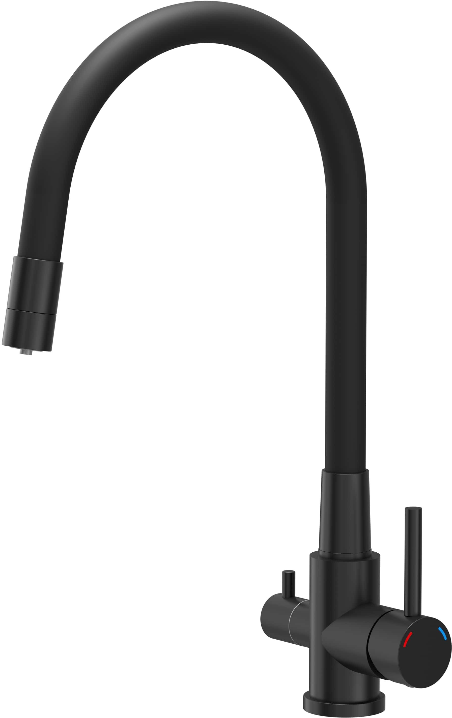 Quadron Agnes waterfilterkraan staand zwart 52141BLM
