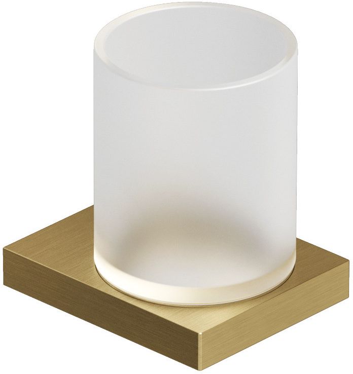 Kludi Vela C beker voor tandenpoetsen wit-gouden 31975N0