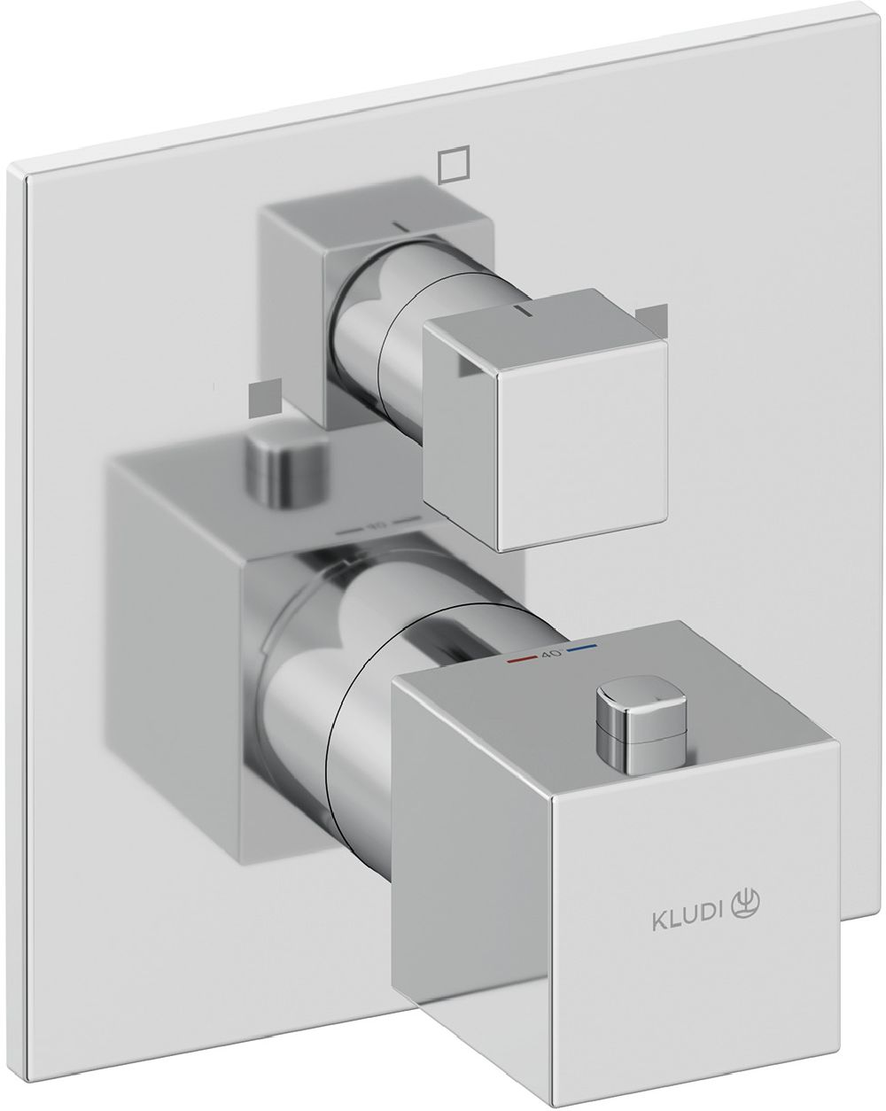 Kludi Decus bad- en douchekraan inbouw met thermostaat chroom 548100575