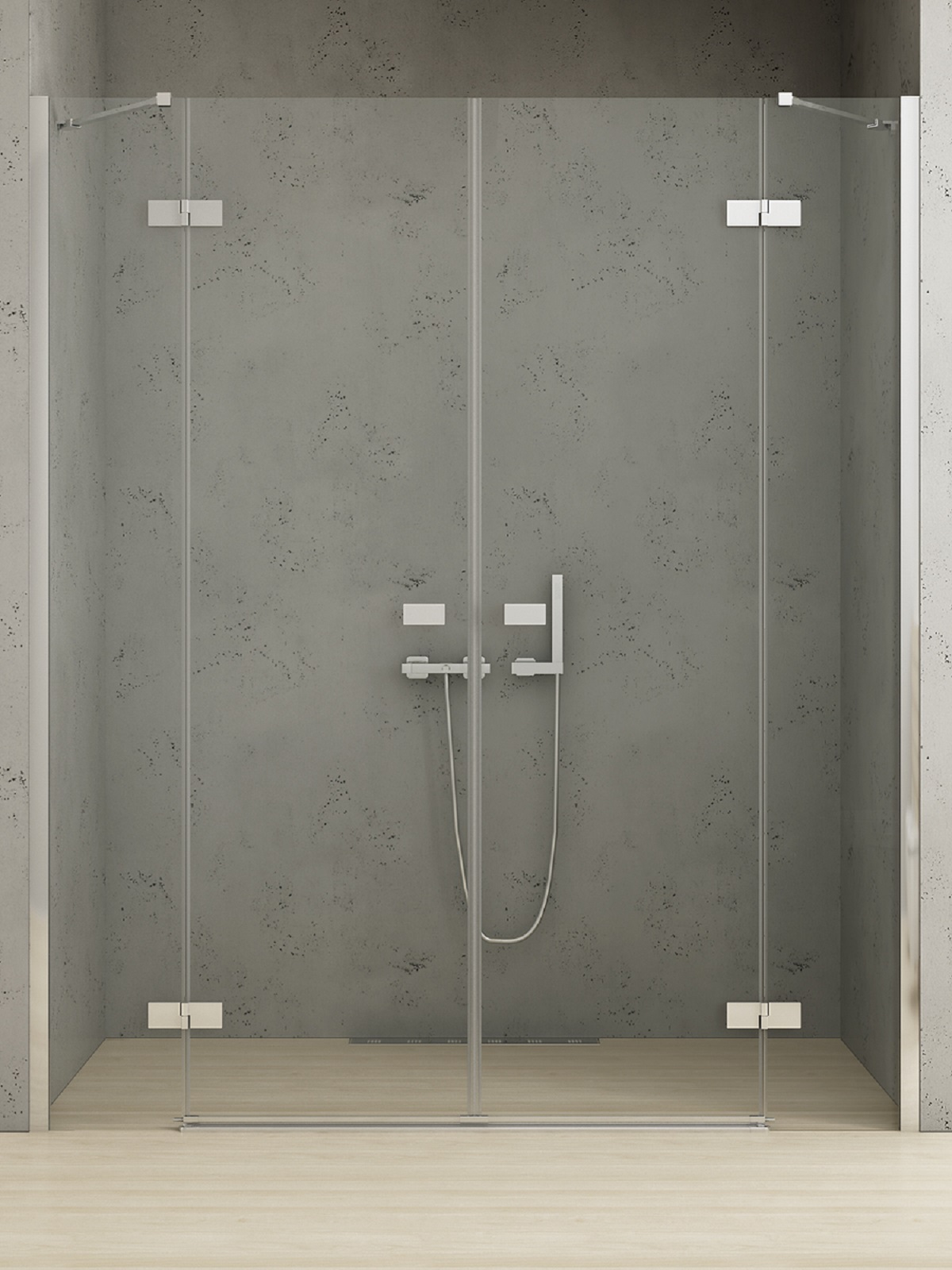 New Trendy Reflexa douchedeur 200 cm kantelbaar chroom glans/helder glas EXK-5073