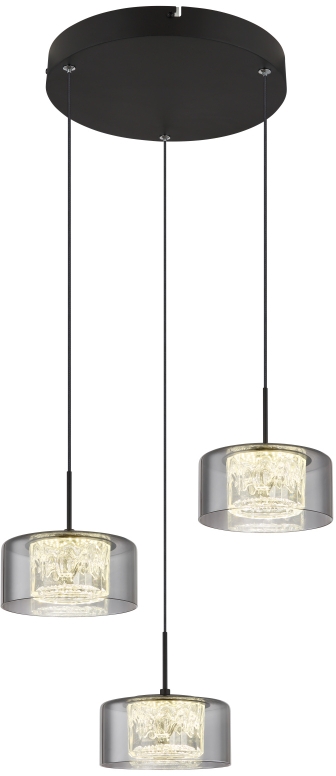 Globo Lighting Fogsy hanglamp 3x24 W zwart 15634-3