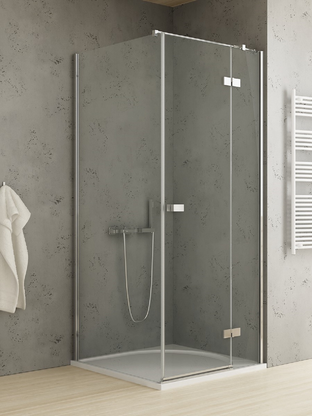 New Trendy Reflexa douchecabine 110x100 cm rechthoekig chroom glans/helder glas EXK-5145