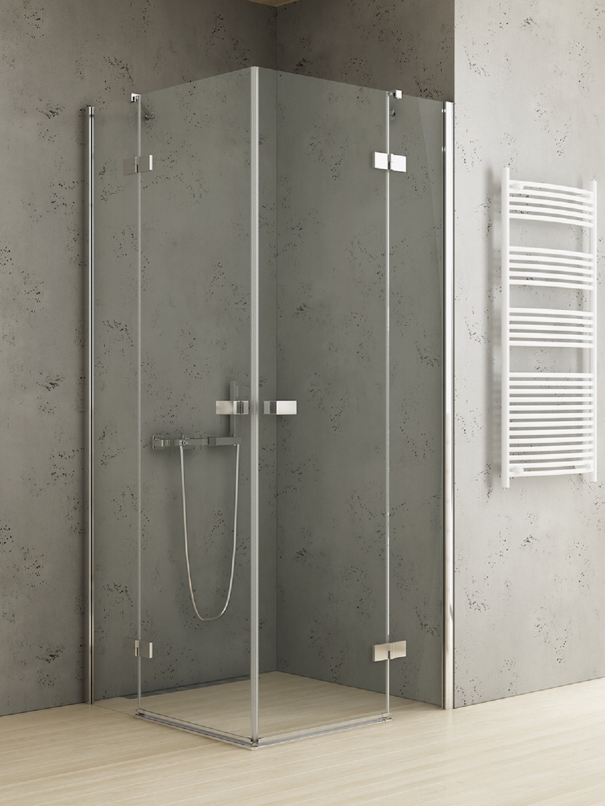 New Trendy Reflexa douchecabine 100x80 cm rechthoekig chroom glans/helder glas EXK-5172