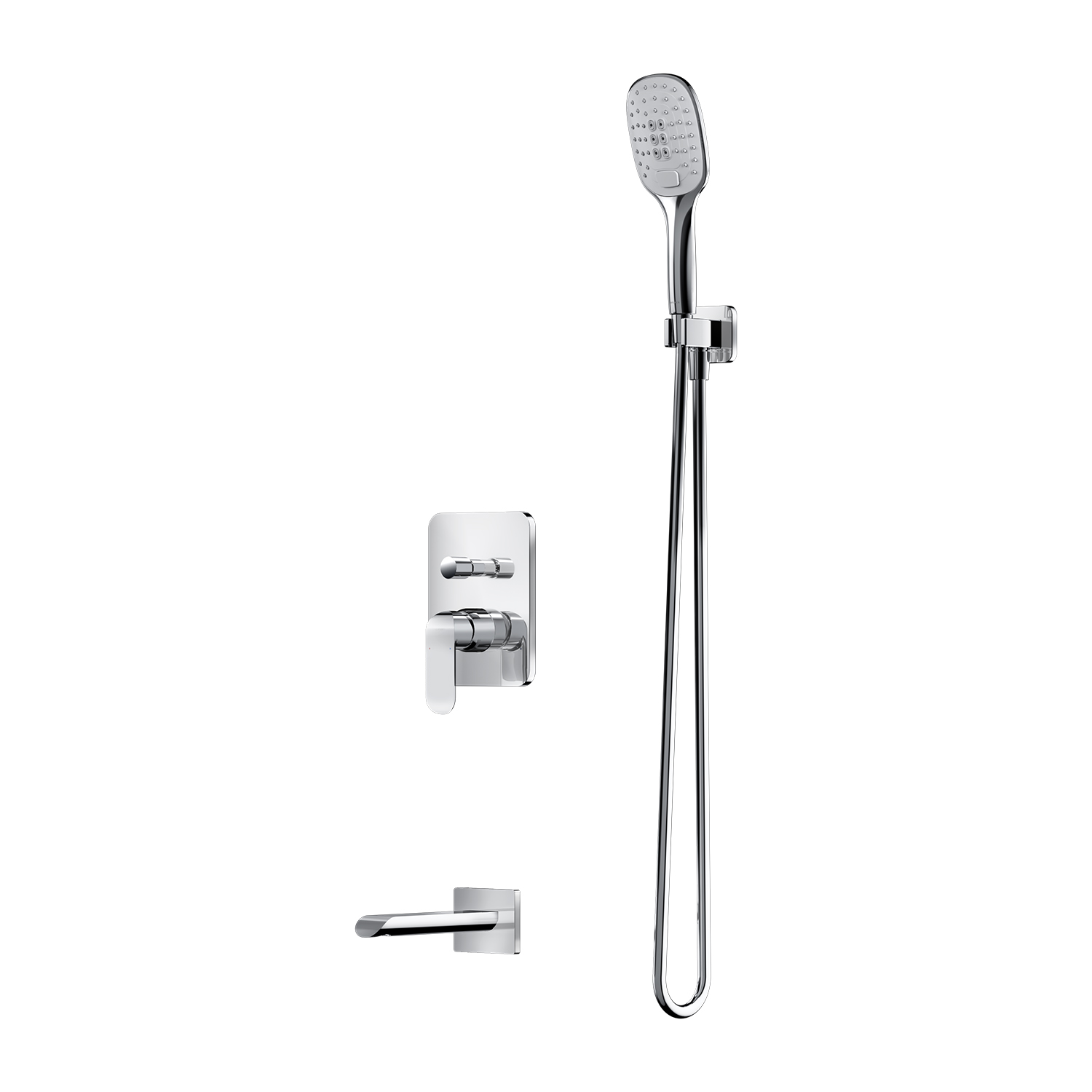 Omnires Sacramento bad- en doucheset inbouw chroom SYSSCW01XCR