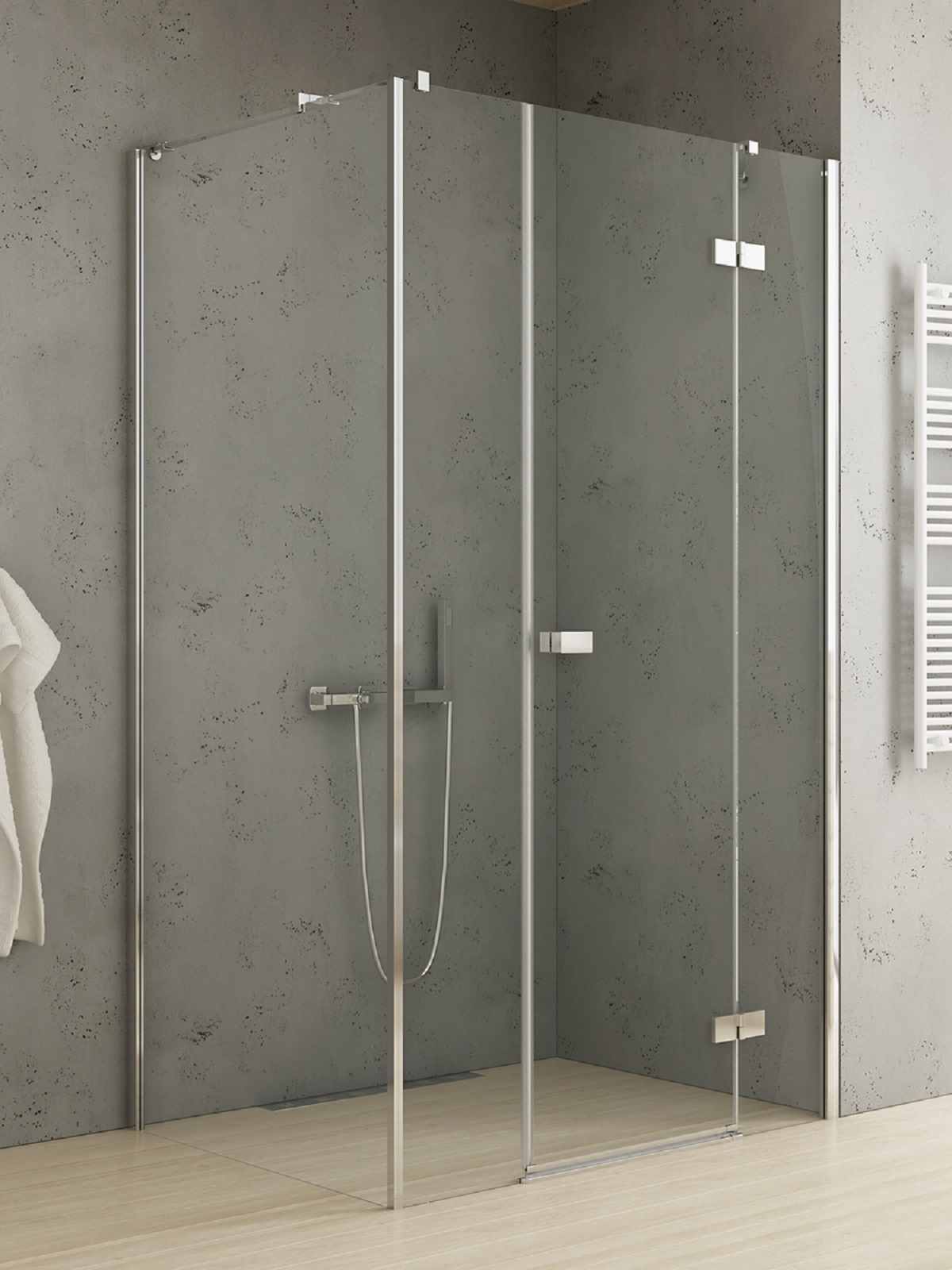 New Trendy Reflexa douchecabine 110x80 cm rechthoekig chroom glans/helder glas EXK-5084