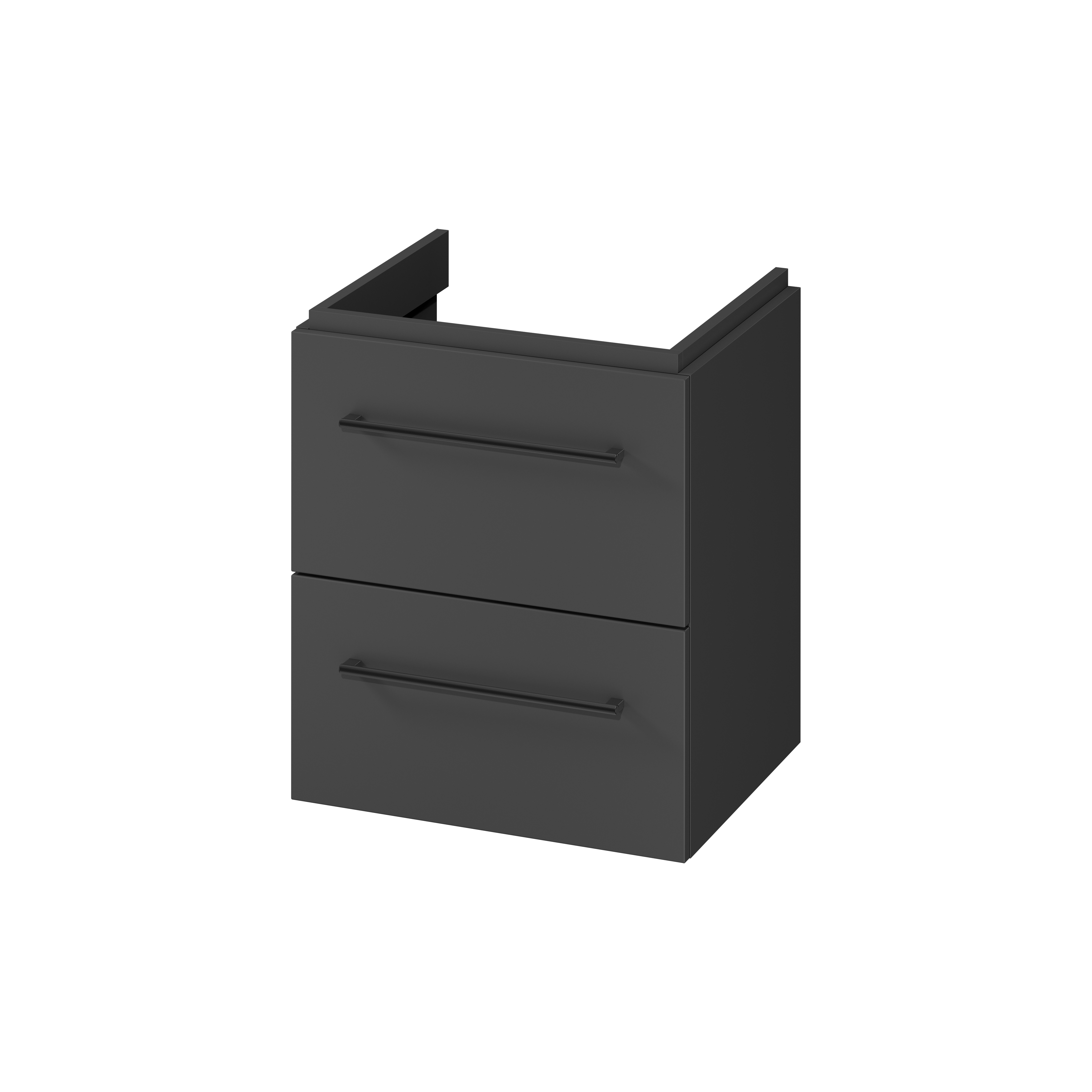 Cersanit Larga kast 49.4x39.4x57.2 cm hangend onder de wastafel antraciet S164-035