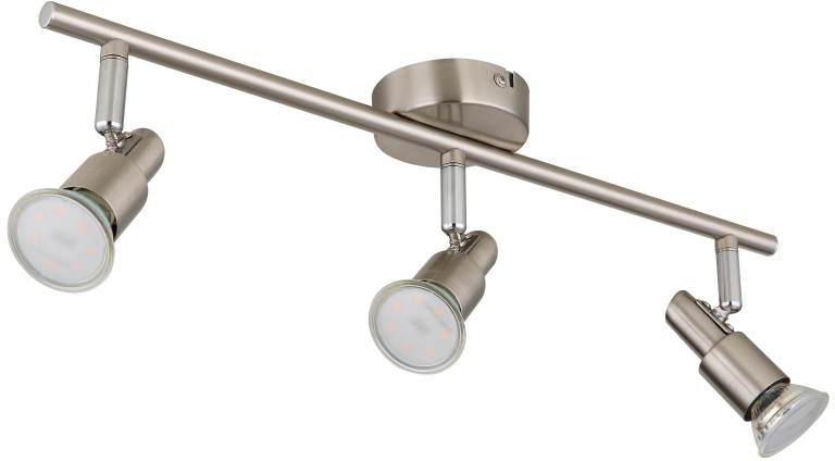 Globo Lighting Kinley wandlamp 3x3 W nikkel 57385-3