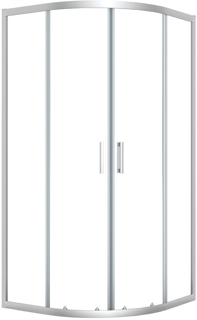 Laveo Bresso douchecabine 90x90 cm halfrond chroom glans/helder glas JKD_096Z