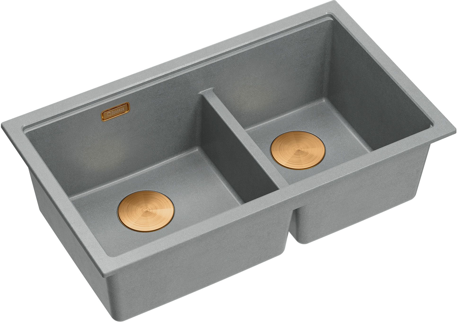 Quadron Logan graniteq spoelbak 76x45 cm grijs/grafiet/onyx HQL7645U5_PVDC1_U