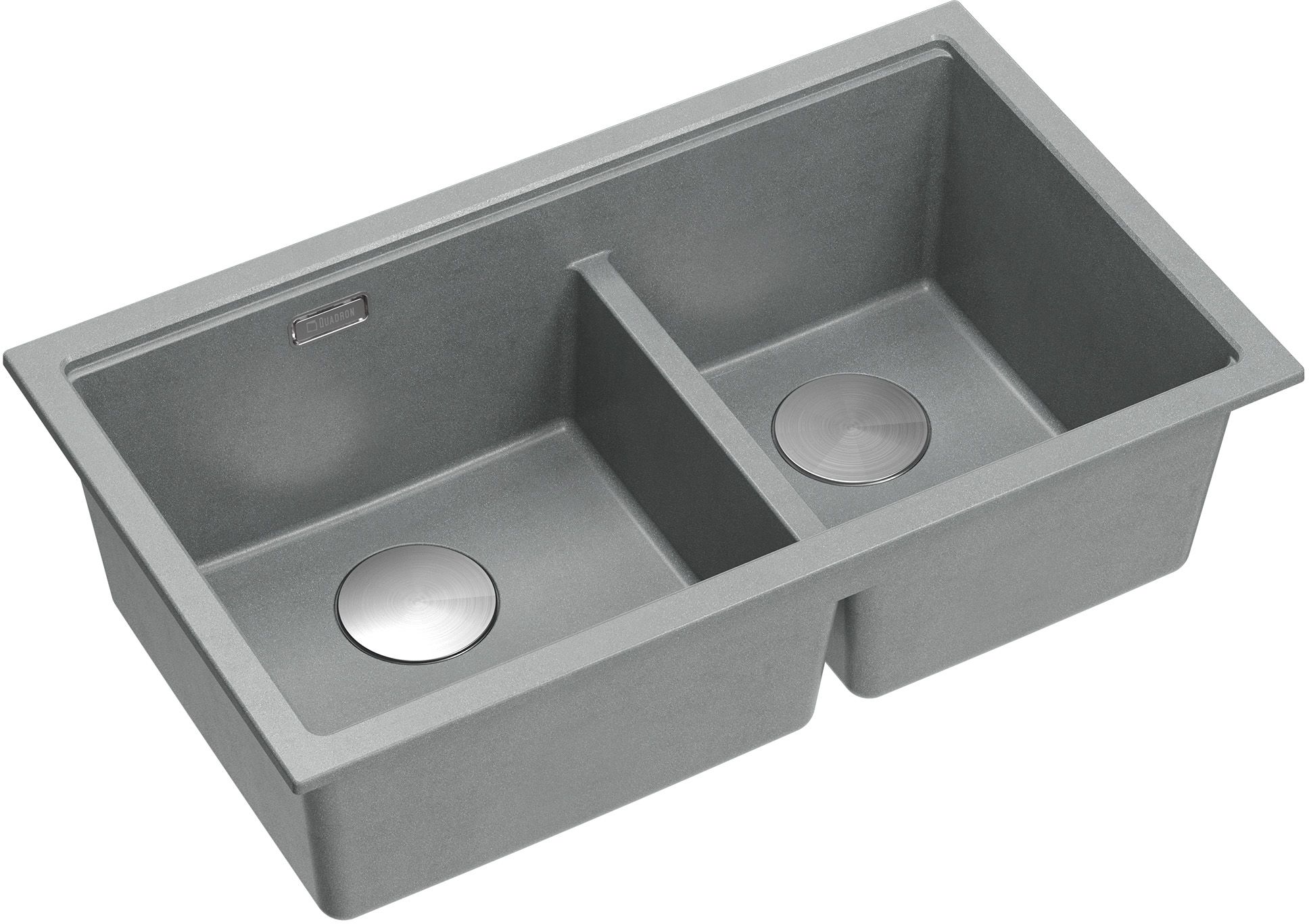 Quadron Logan graniteq spoelbak 76x45 cm grijs/grafiet/onyx HQL7645U5_BS_U
