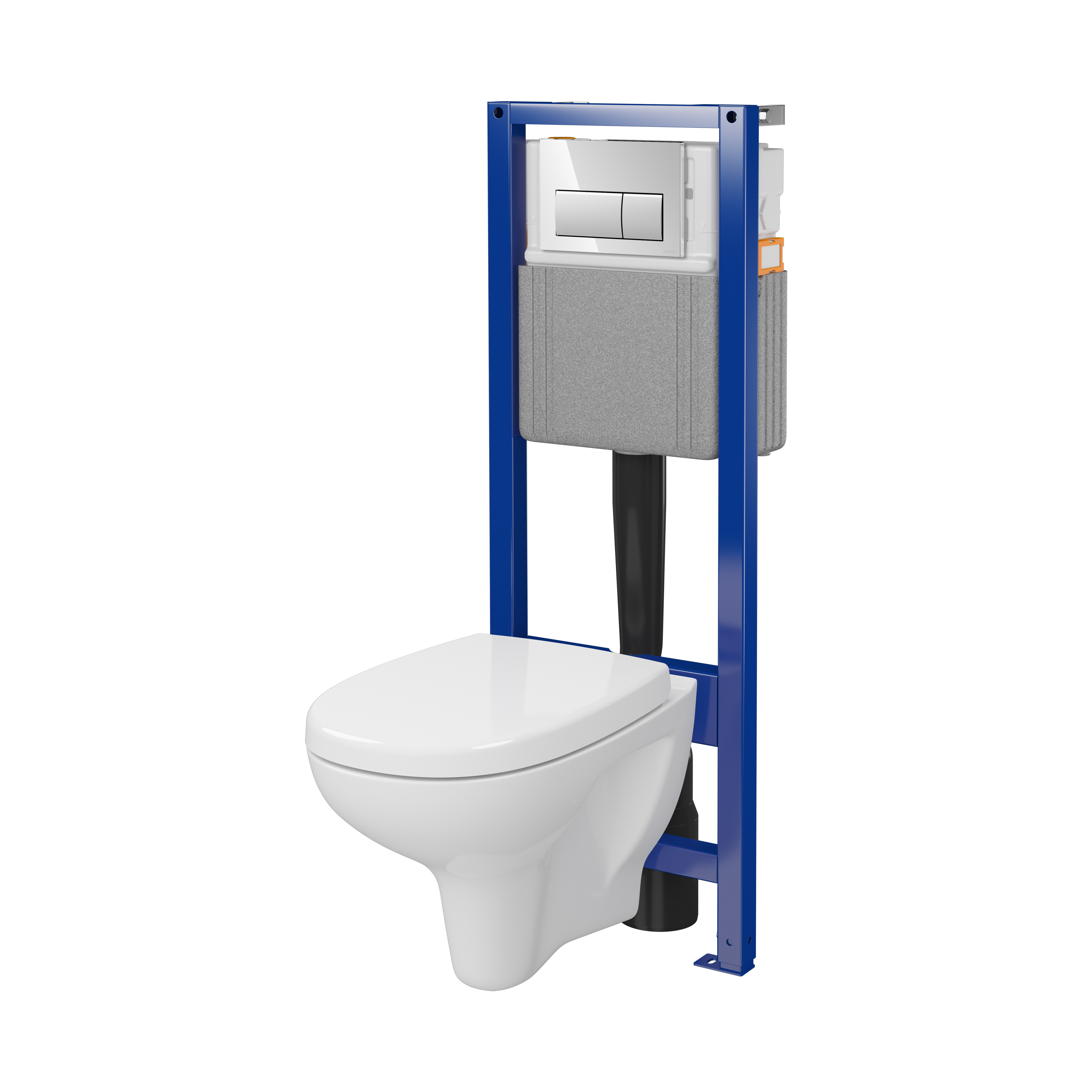 Cersanit Arteco set toiletframe met pot, bril en drukknop S701-787