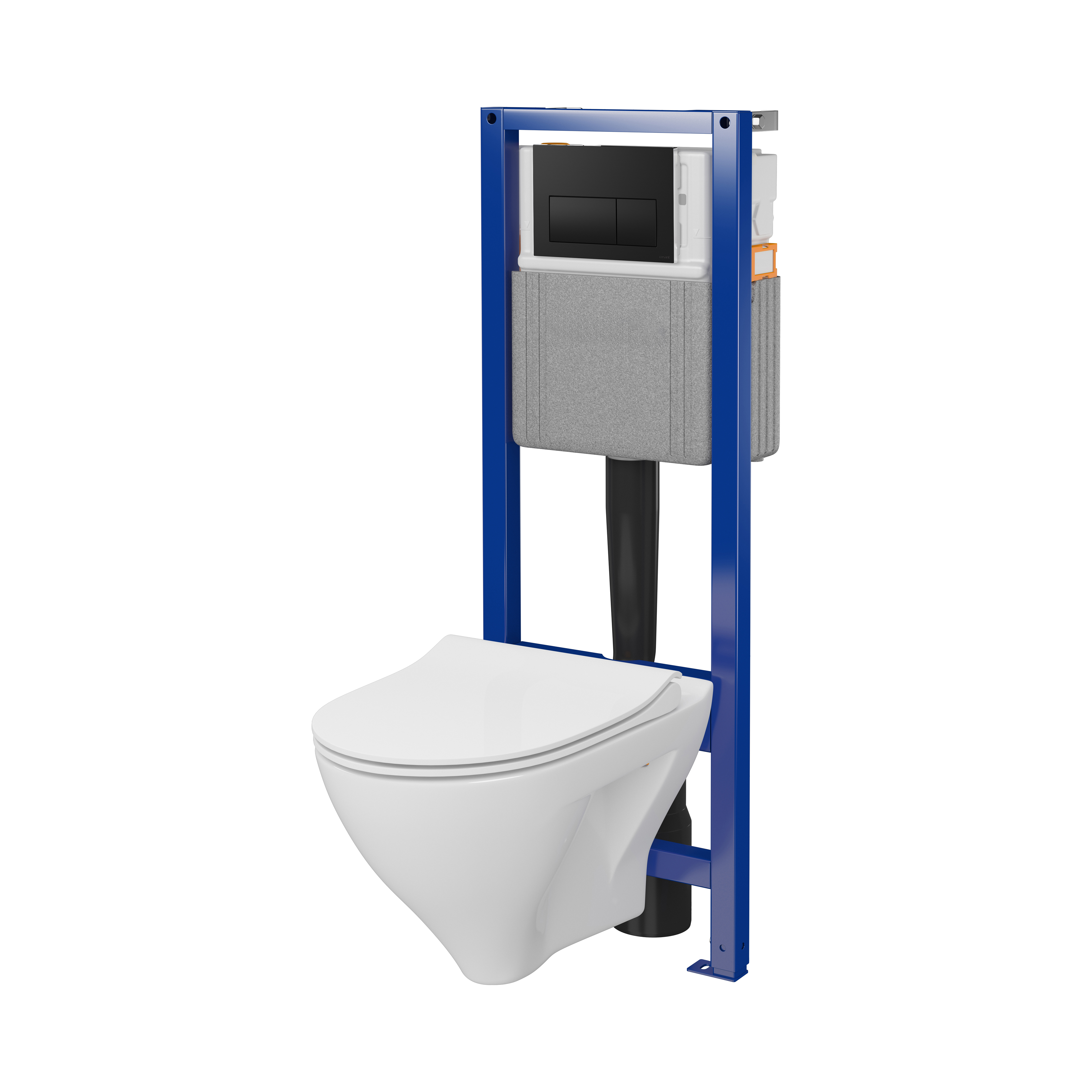 Cersanit Mille set toiletframe met pot, bril en drukknop S701-839