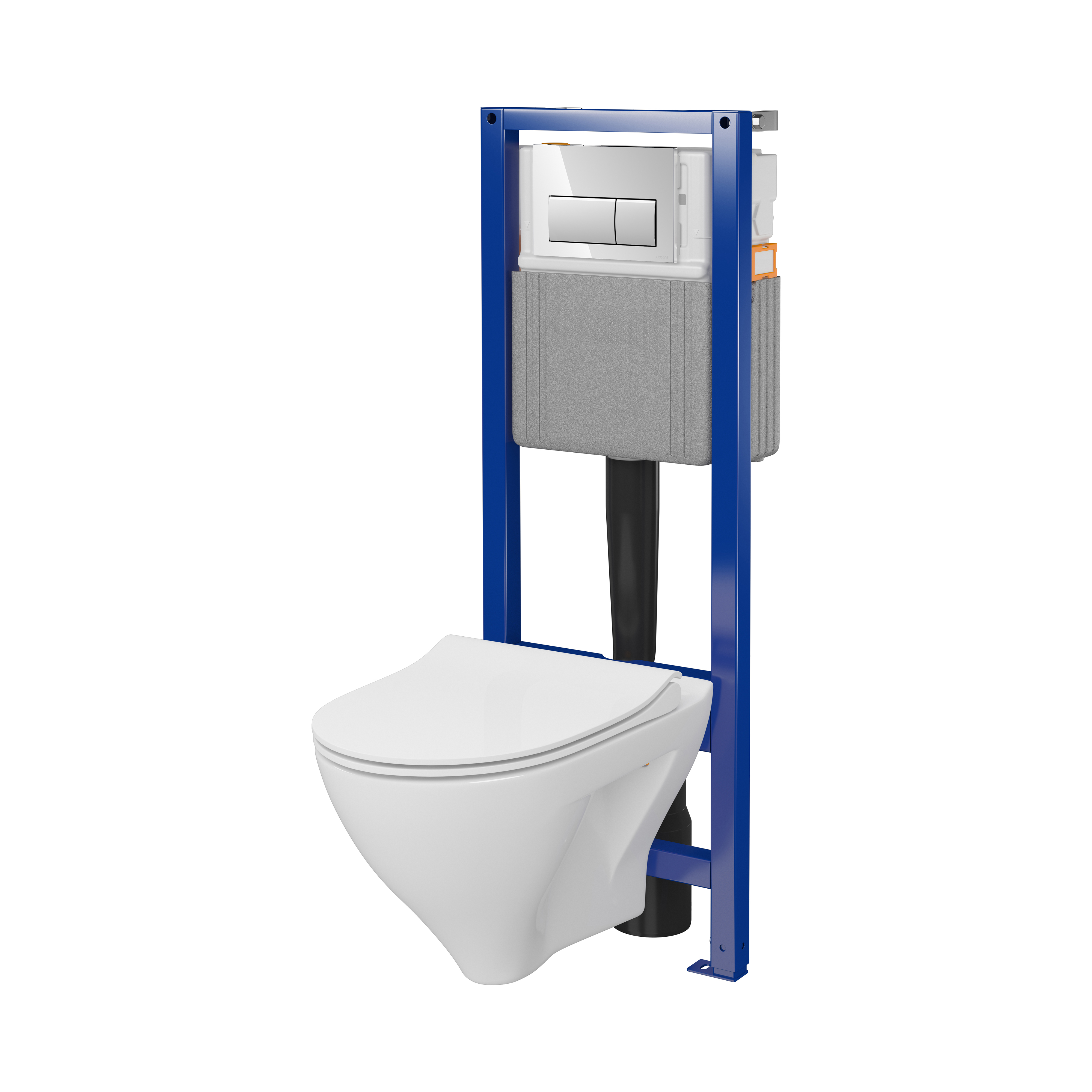 Cersanit Mille set toiletframe met pot, bril en drukknop S701-780