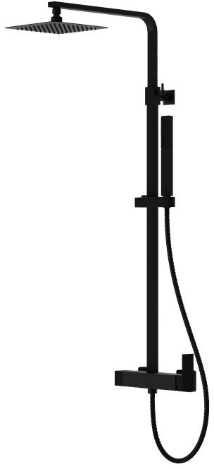 LaVita Aquila doucheset wand met regendouche zwart 5900378342946