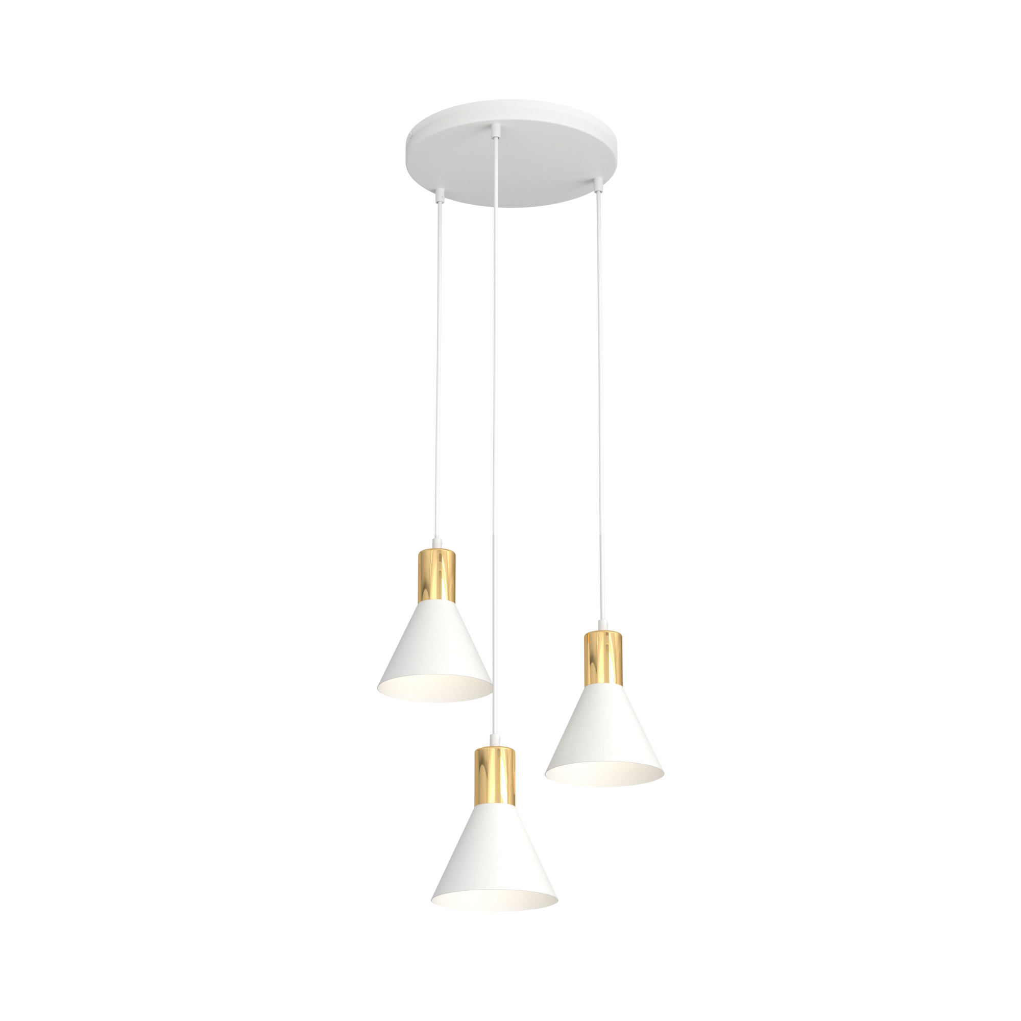 Emibig Rosa hanglamp 3x10 W wit 1389/3PREM