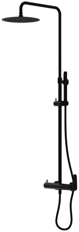 LaVita Cetus doucheset wand met regendouche zwart 5900378341949