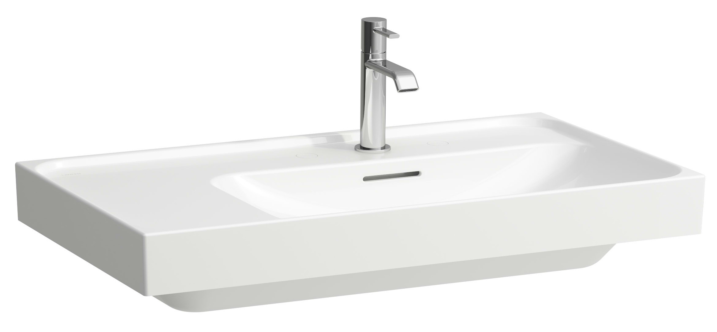 Laufen Meda wastafel 80x46 cm rechthoekig klassiek-meubel wit glans H8171154001041