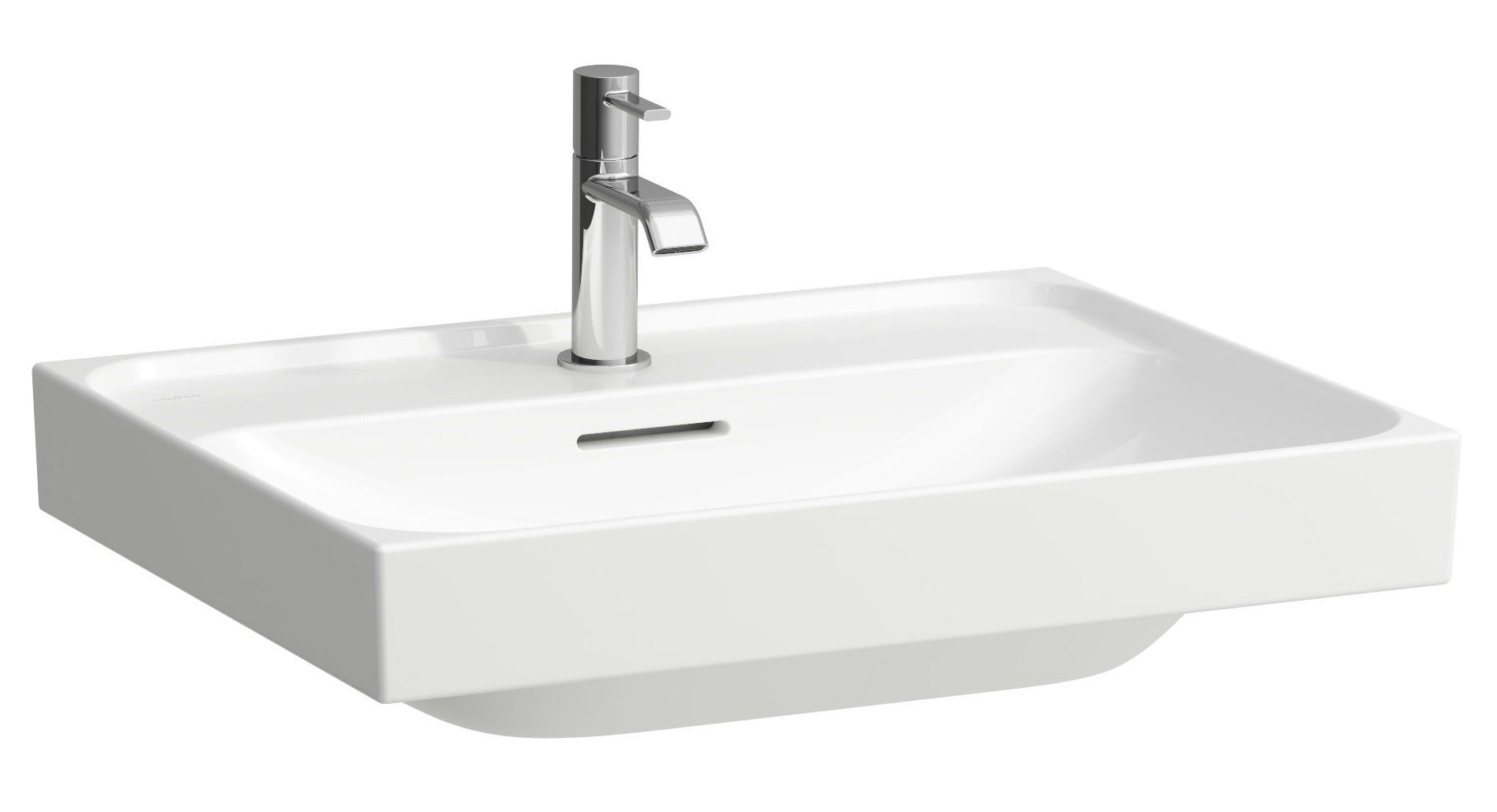 Laufen Meda wastafel 60x46 cm rechthoekig klassiek-meubel wit glans H8101130001091