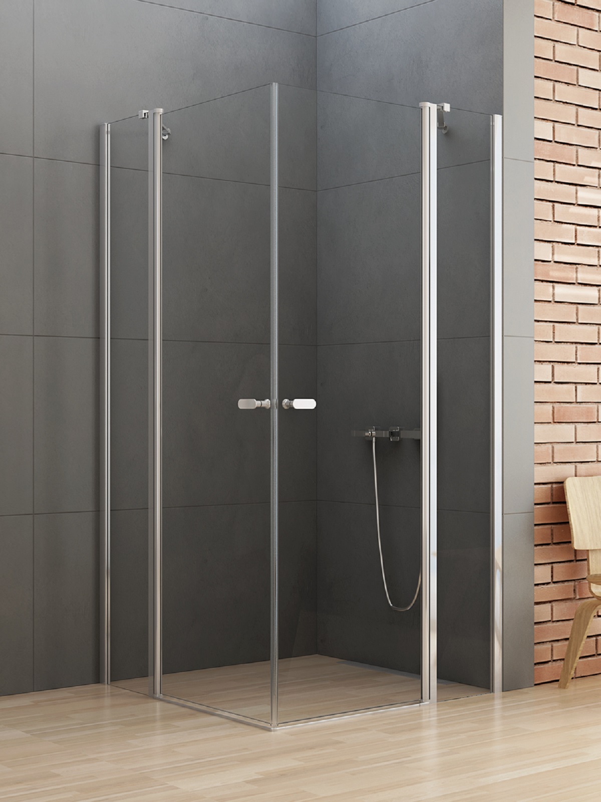 New Trendy New Soleo douchecabine 90x90 cm vierkant chroom glans/helder glas K-0406