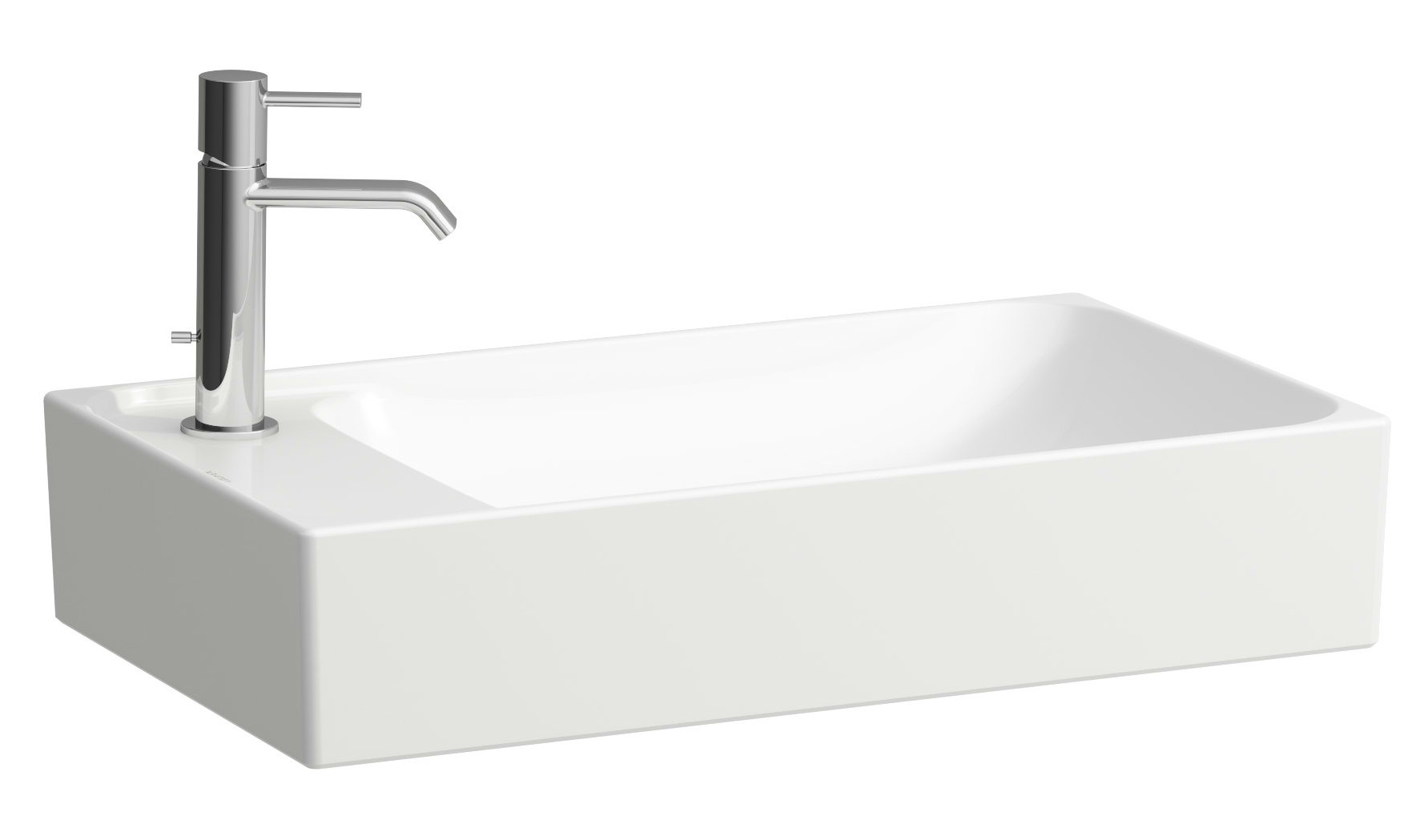 Laufen Meda wastafel 60x35 cm rechthoekig opbouw wit glans H8121134001131