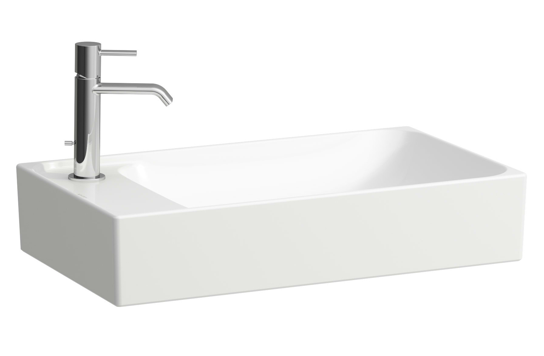 Laufen Meda wastafel 60x35 cm rechthoekig opbouw wit glans H8121134001051