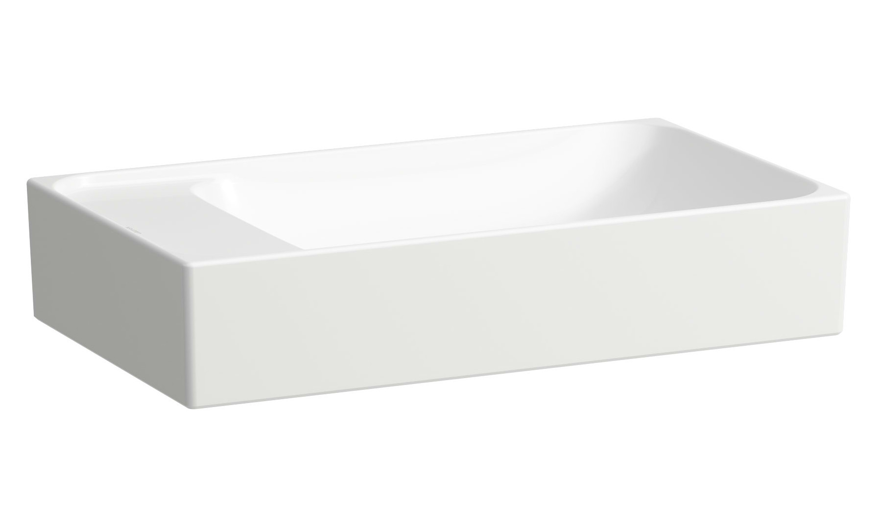 Laufen Meda wastafel 60x35 cm rechthoekig opbouw wit glans H8121130001121
