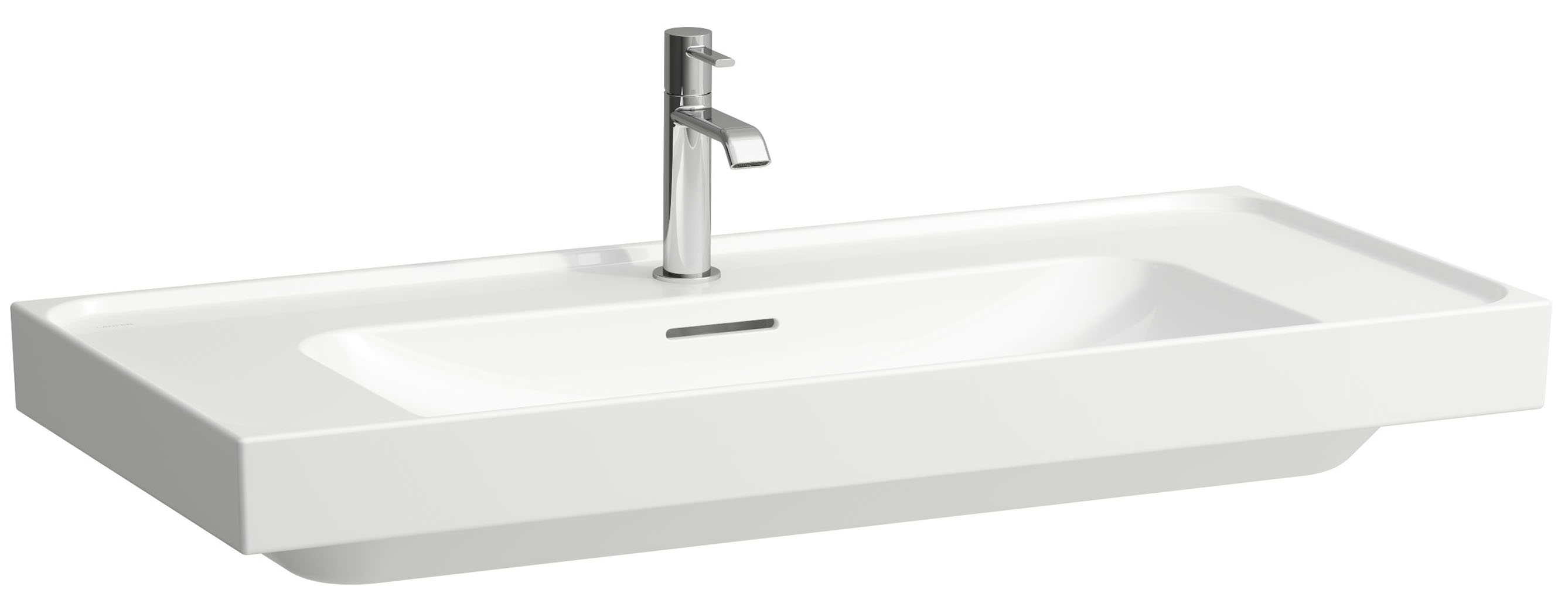 Laufen Meda wastafel 100x46 cm rechthoekig klassiek wit mat H8161197571091