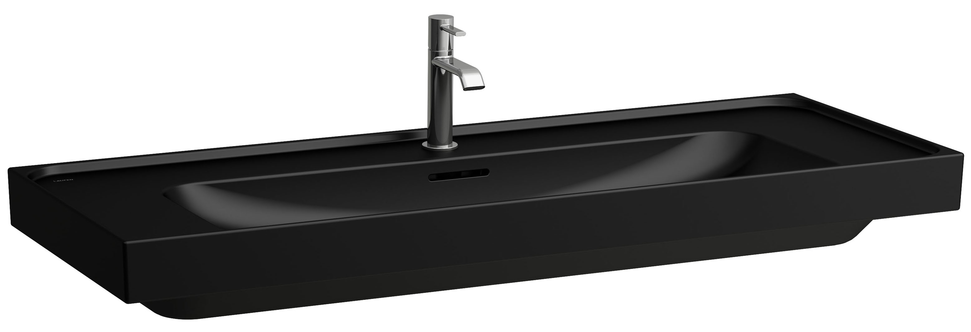 Laufen Meda wastafel 120x46 cm rechthoekig klassiek-meubel zwart mat H8141117161071