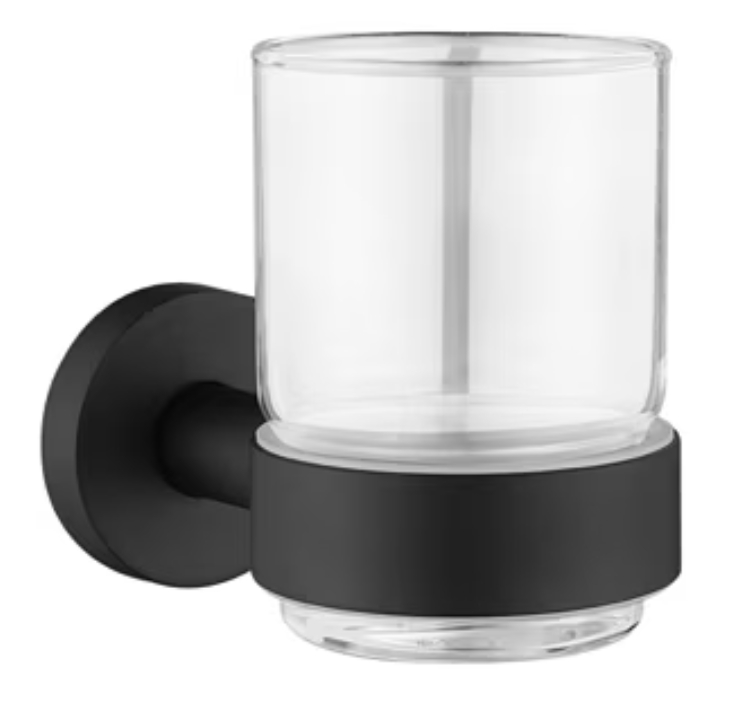 Kronenbach Lima 2.0 Black tandenborstelbeker zwart-doorzichtig 29.200.055.0005