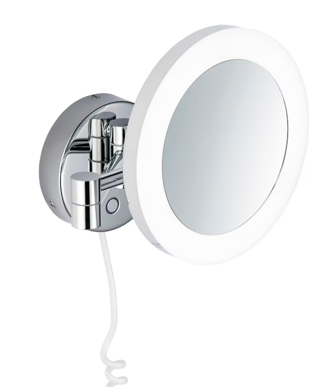 Kronenbach Universal make-upspiegel 20x20 cm rond met verlichting chroom 29.475.255.3004