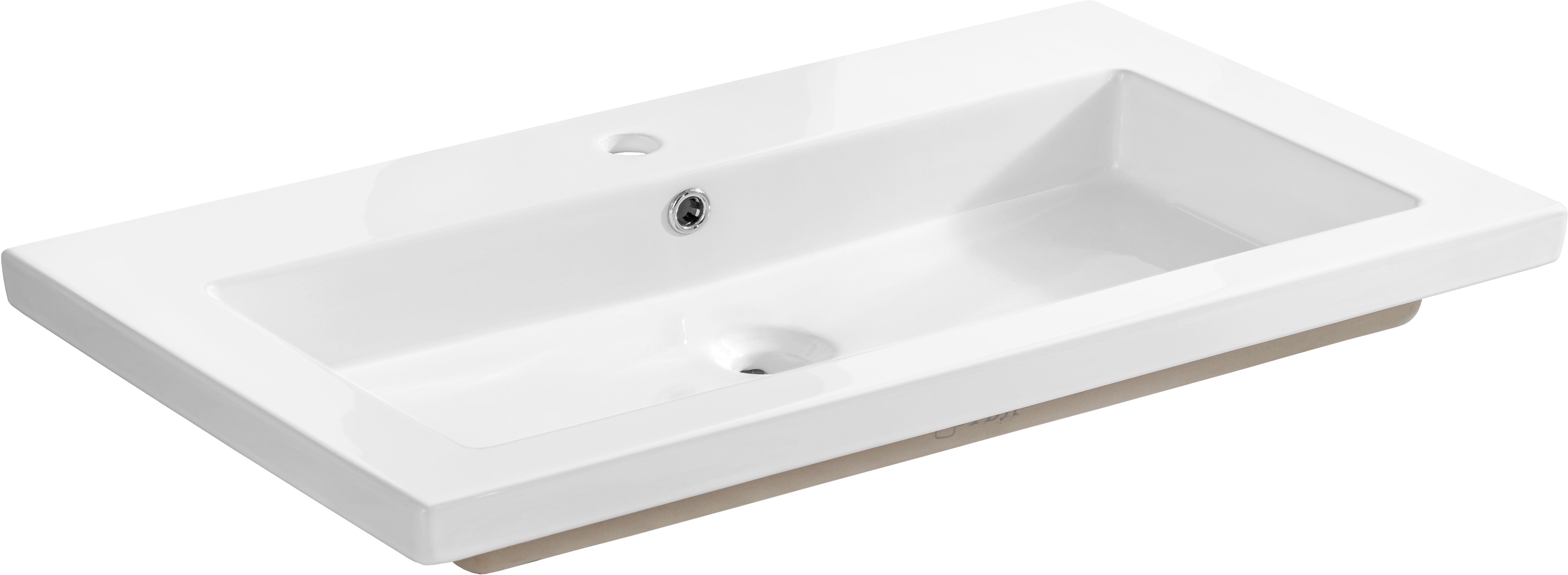 Comad Spirit wastafel 81x46 cm rechthoekig meubel wit glans UM-8070 SPIRIT 80