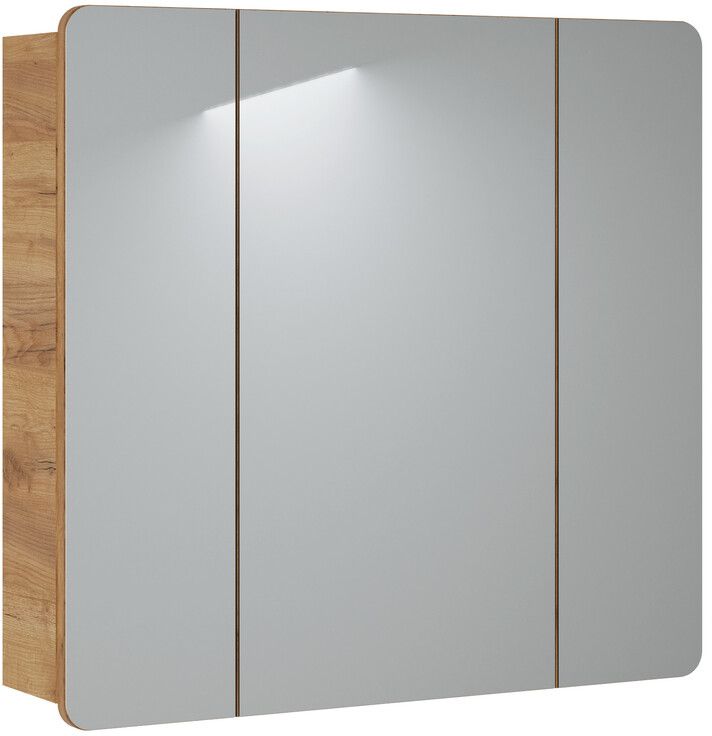 Comad Aruba kast 80x16x75 cm met spiegel eik ARUBA 843 -80CM FSC