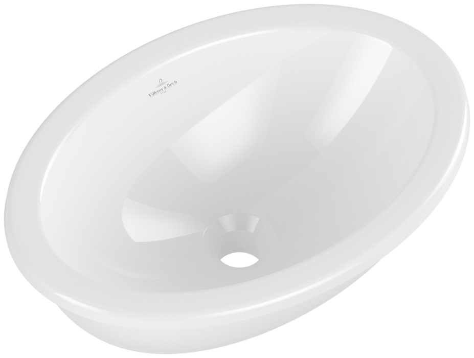 Villeroy & Boch Loop & Friends wastafel 50.5x36 cm ovaal inbouw wit glans 4A610001