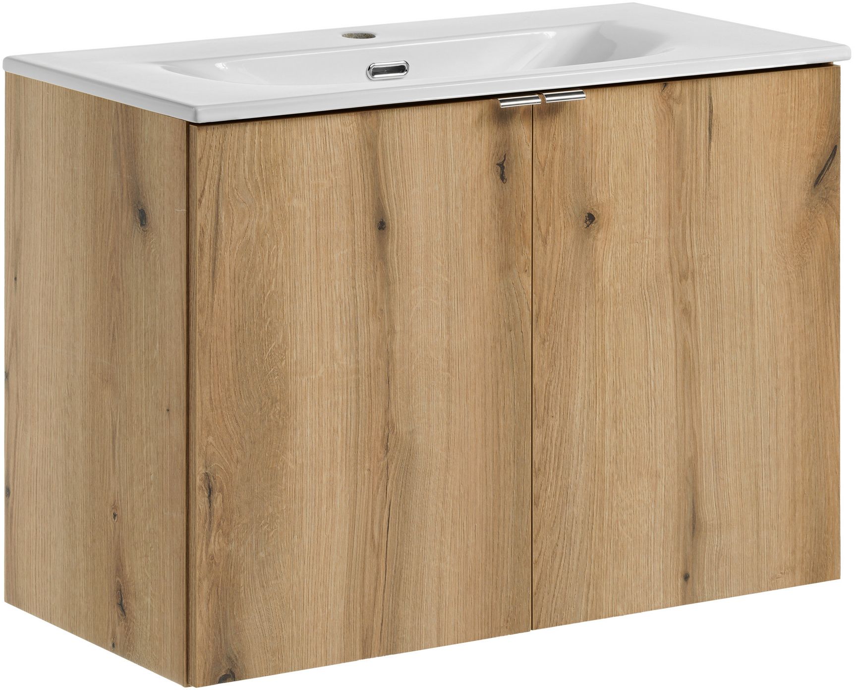 Set kast Comad Nova Oak NOVA OAK A 82-80-2D, wastafel Comad Dance White CFP-8009DANCE80DP
