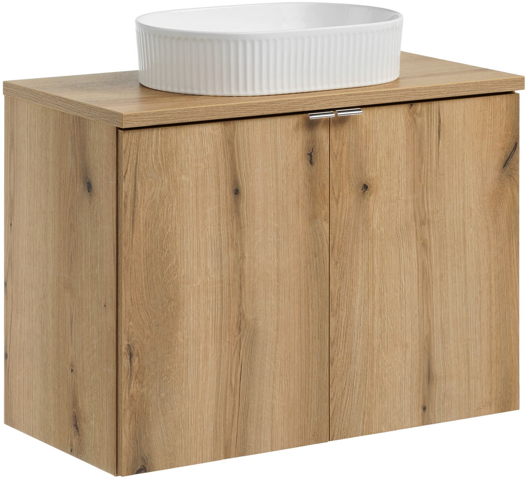 Set kast Comad Nova Oak NOVA OAK A 82-80-2D, wastafel Comad Beyond BEYOND 5 WHITE ( E-6564 ), NOVA OAK A 89-80
