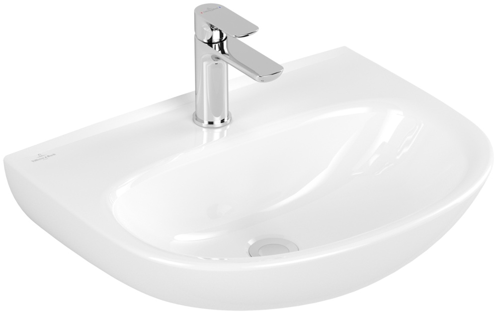 Villeroy & Boch O.Novo wastafel 55x44 cm halfrond klassiek wit glans 4A4056R1