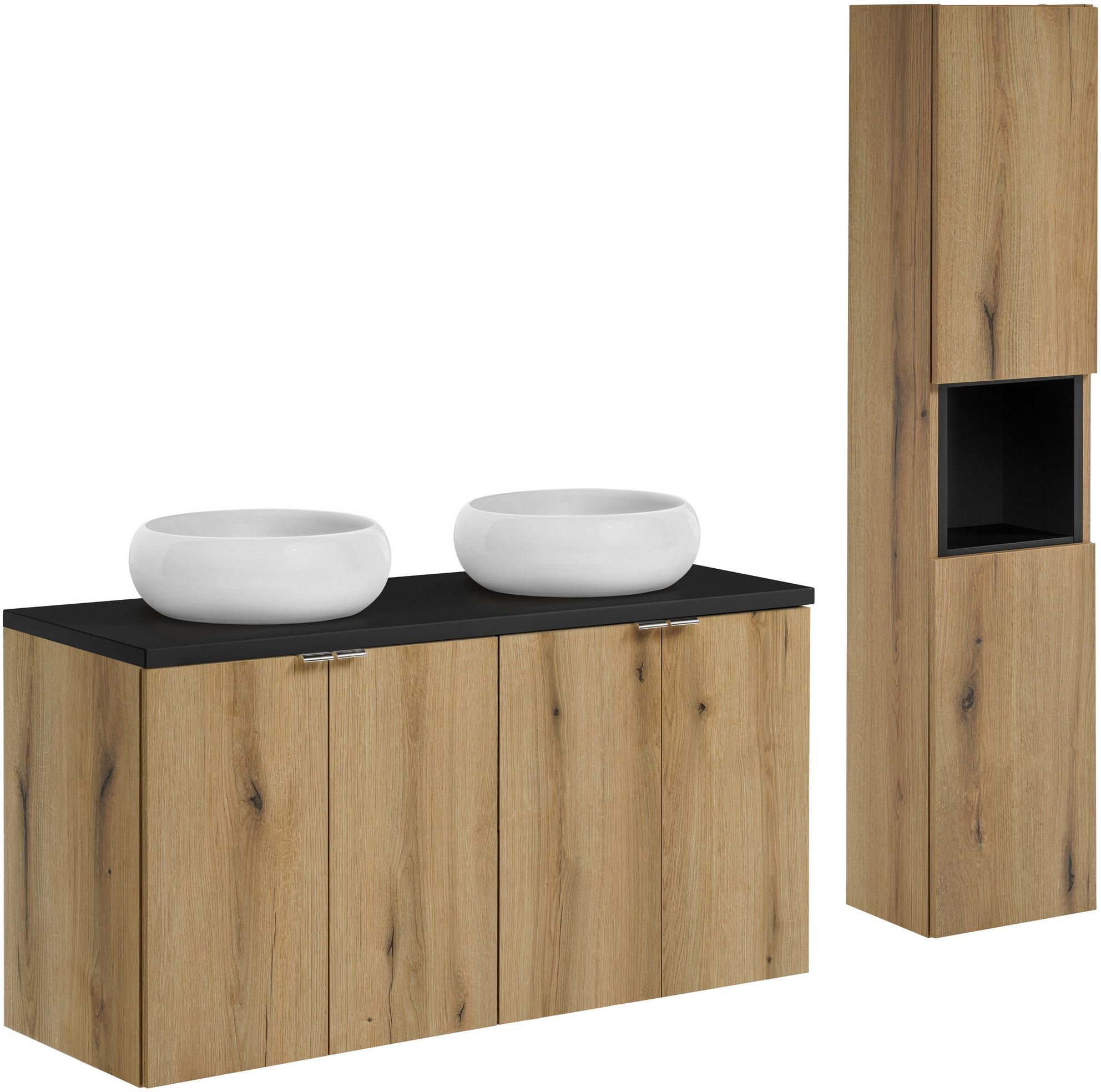 Set kast Comad Nova Oak NOVA OAK A 80-03-2D(W80-01A), kast Comad Nova Oak NOVA OAK A 82-60-2D, NOVA BLACK B 89-120, UN-WIKI-SW, NOVA BLACK A 83-27-Q(W83-04D)