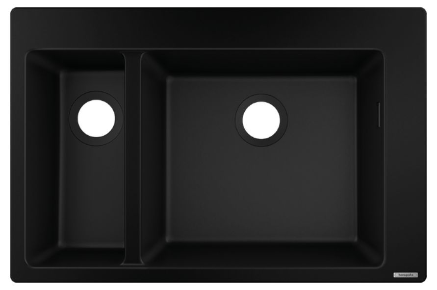 Hansgrohe S 51 spoelbak van graniet 77x51 cm zwart 43315170