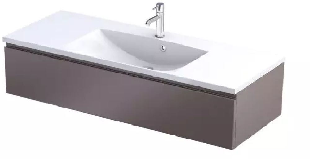Oristo Brylant kast 119.6x45.5x25 cm hangend onder de wastafel beige OR36-SD1S-120-21