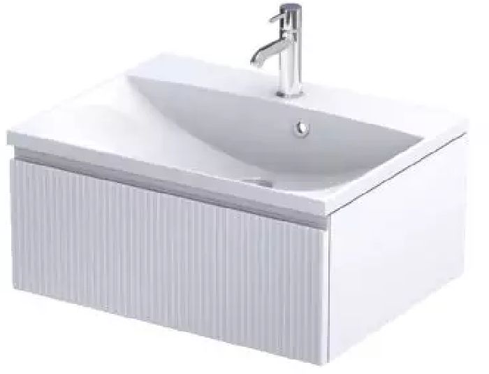 Oristo Brylant kast 59.6x45.5x25 cm hangend onder de wastafel wit OR36-SD1S-60-2R