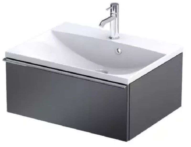 Oristo Etna kast 79.6x45.5x25 cm hangend onder de wastafel zwart OR52-SD1S-80-8