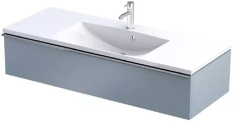 Oristo Etna kast 119.6x45.5x25 cm hangend onder de wastafel blauw OR52-SD1S-120-16